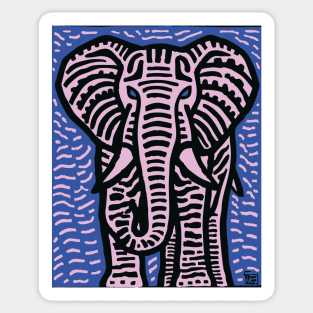 Pink Elephant | Psychedelic Safari Animal Sticker